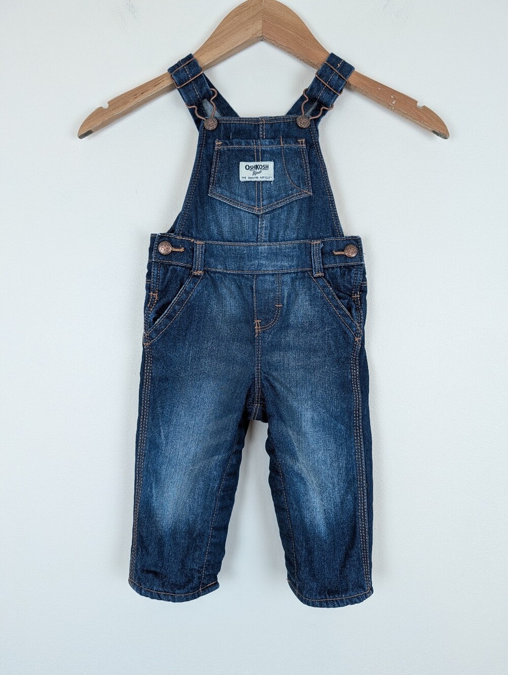 OshKosh B'gosh Fleece Lined Denim Vestback Overalls